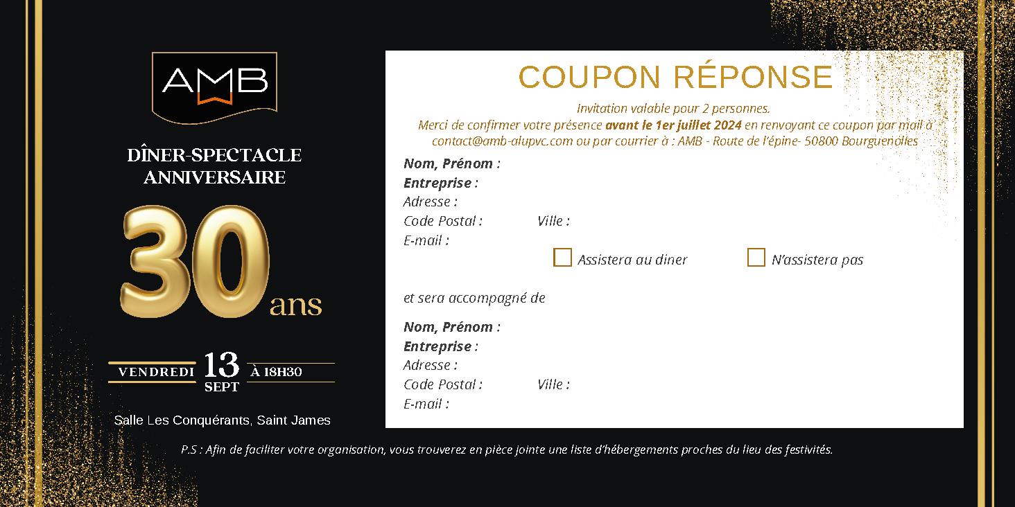 30 ans coupon reponse