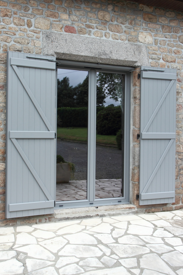 Porte fenetre 2 vantaux ral 7037